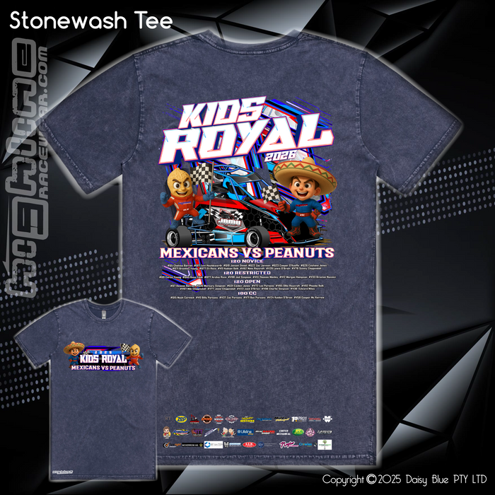 Stonewash Tee - JQMV Kids Royal 2026