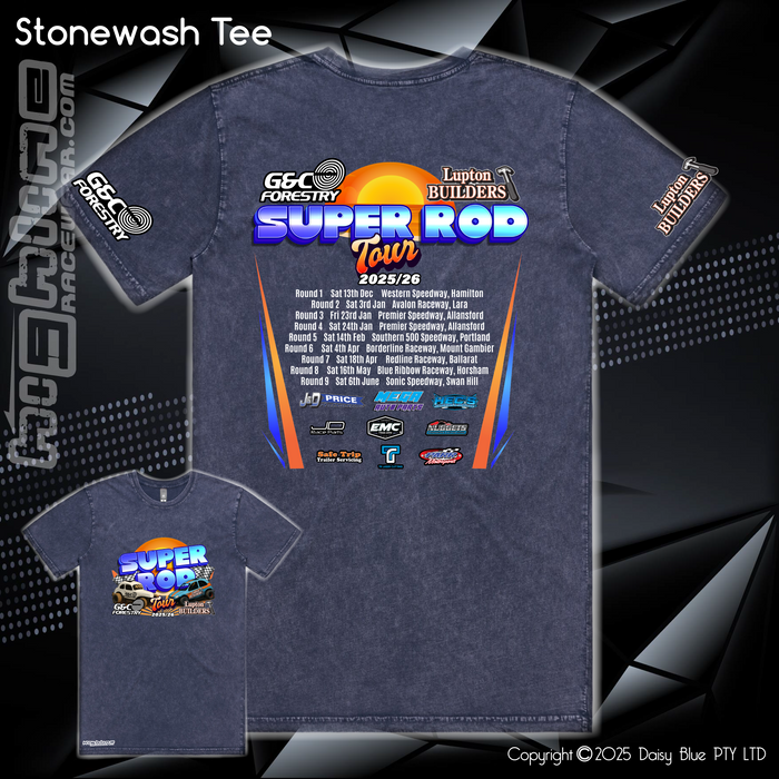 Stonewash Tee - Super Rod Tour 2025