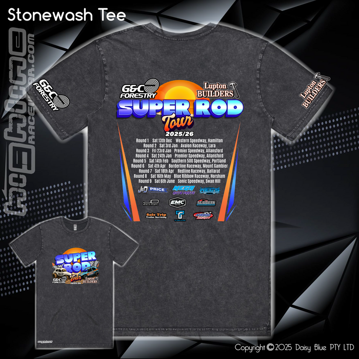 Stonewash Tee - Super Rod Tour 2025