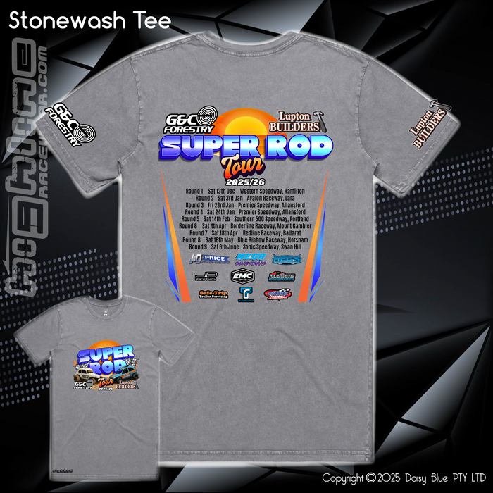 Stonewash Tee - Super Rod Tour 2025