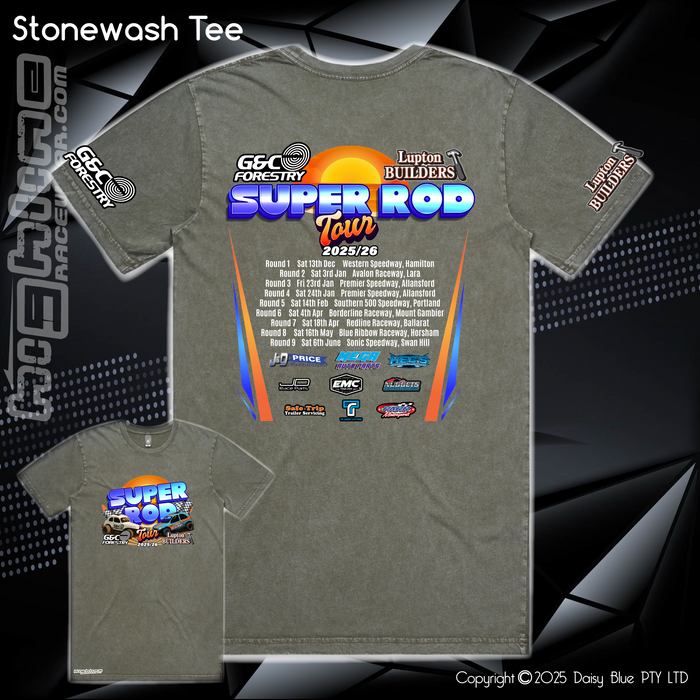 Stonewash Tee - Super Rod Tour 2025