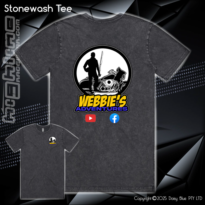 Stonewash Tee - Webbies Adventures