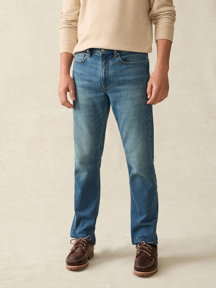 Stretch Terry Indigo 5-Pocket Pant - Indigo Ocean Wash