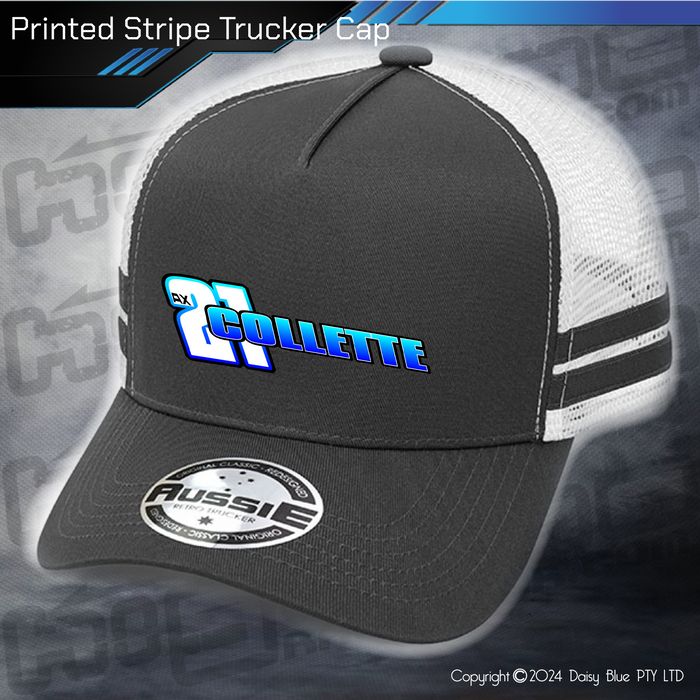 STRIPE Trucker Cap - Collette Racing