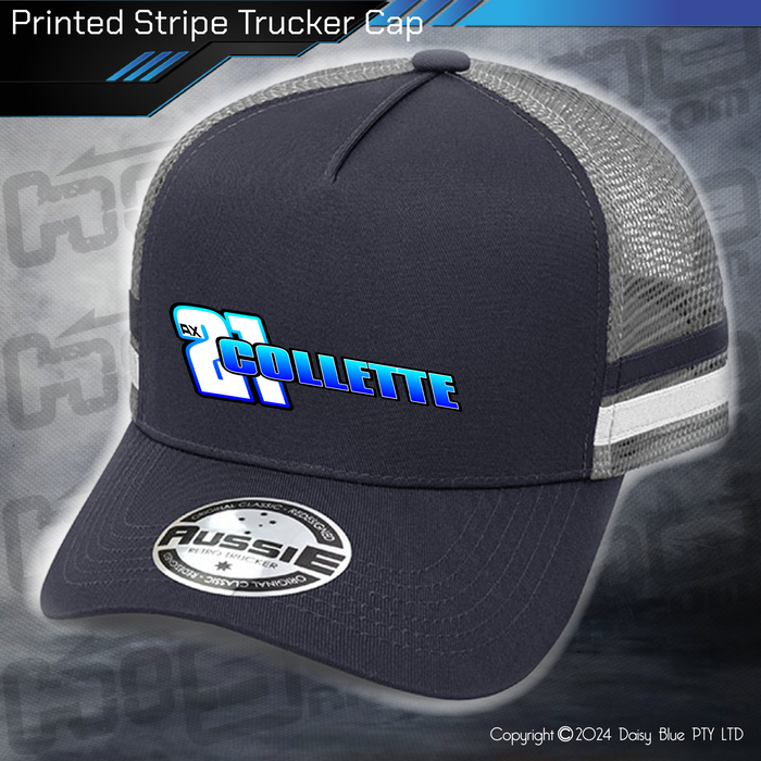 STRIPE Trucker Cap - Collette Racing