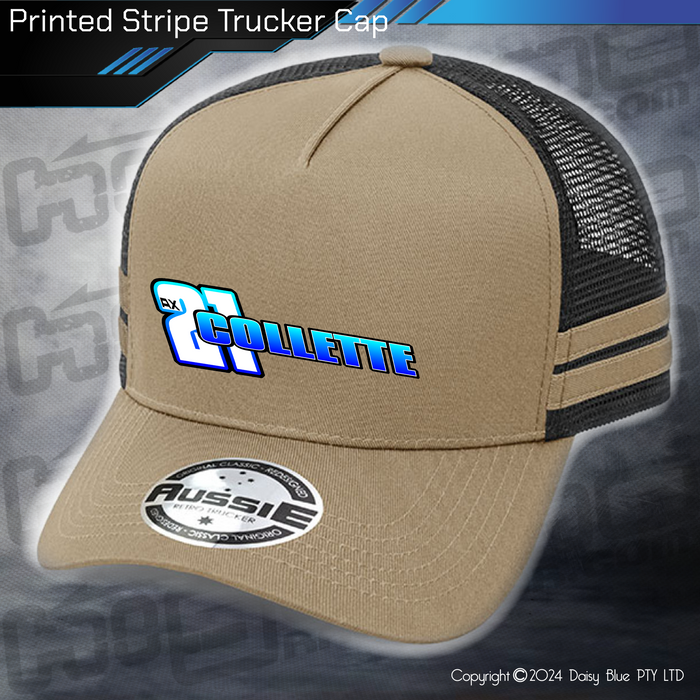 STRIPE Trucker Cap - Collette Racing