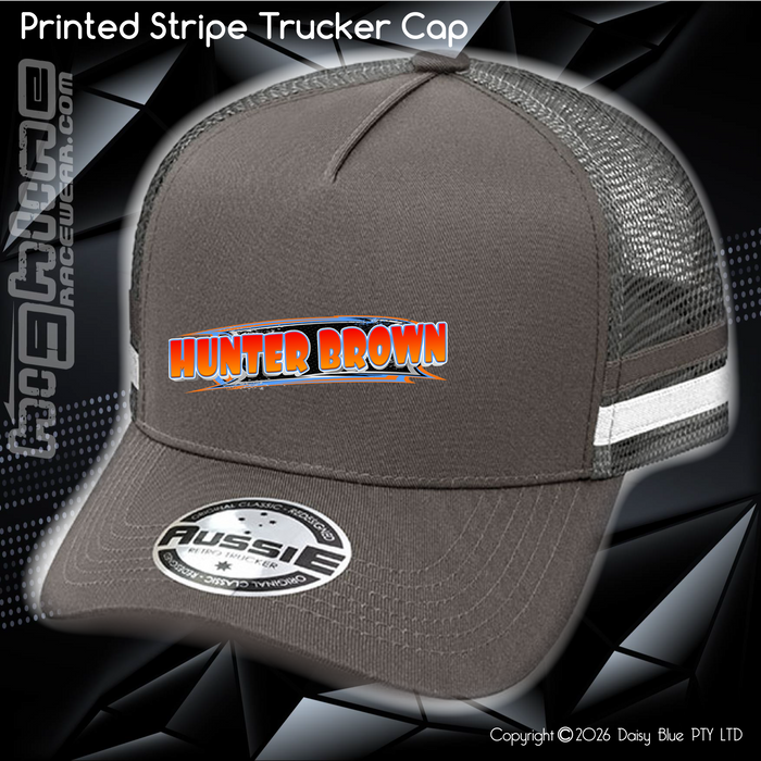 STRIPE Trucker Cap - Hunter Brown
