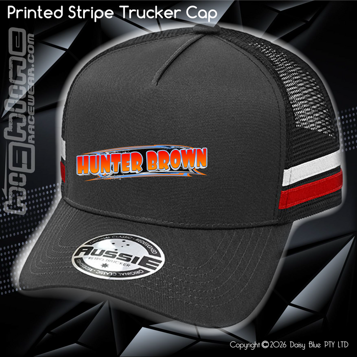 STRIPE Trucker Cap - Hunter Brown