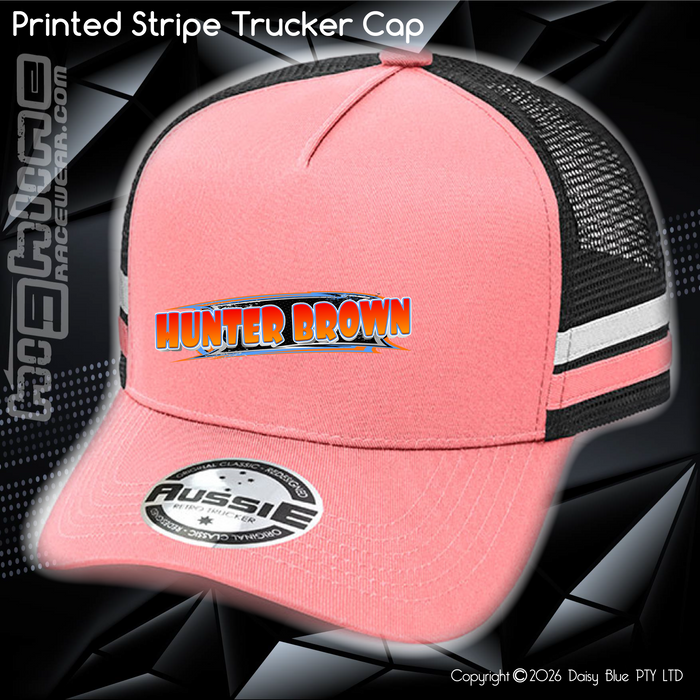 STRIPE Trucker Cap - Hunter Brown