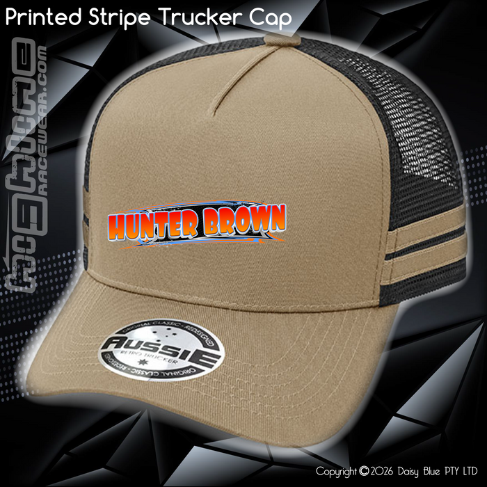 STRIPE Trucker Cap - Hunter Brown