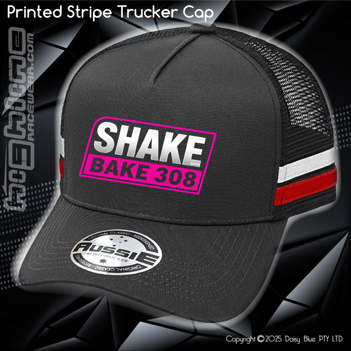 STRIPE Trucker Cap - Shake Bake 308 Pink