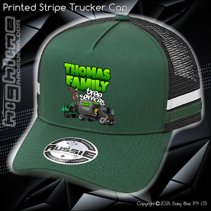 STRIPE Trucker Cap - Thomas Family Tree Services