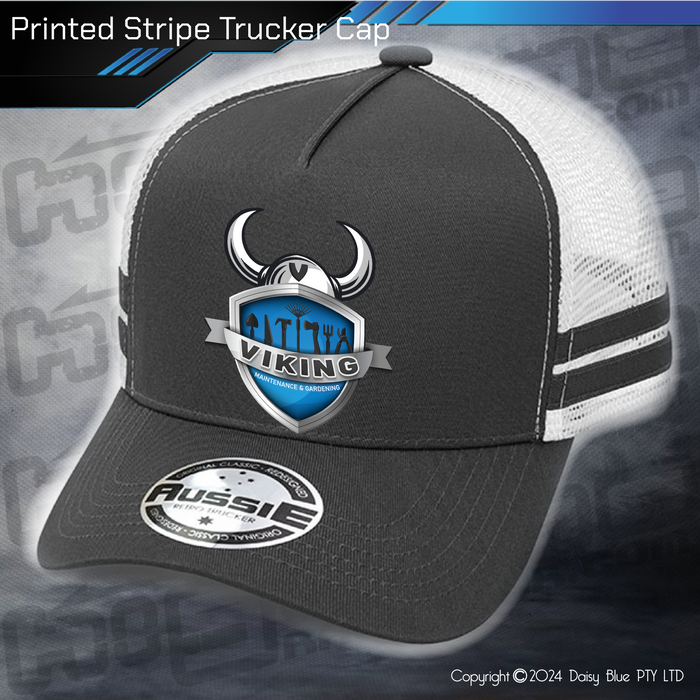 STRIPE Trucker Cap - Viking Maintenance & Gardening