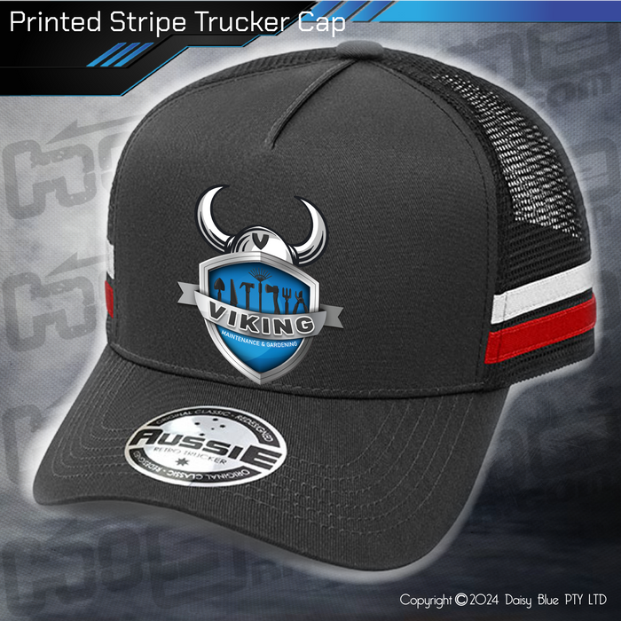 STRIPE Trucker Cap - Viking Maintenance & Gardening