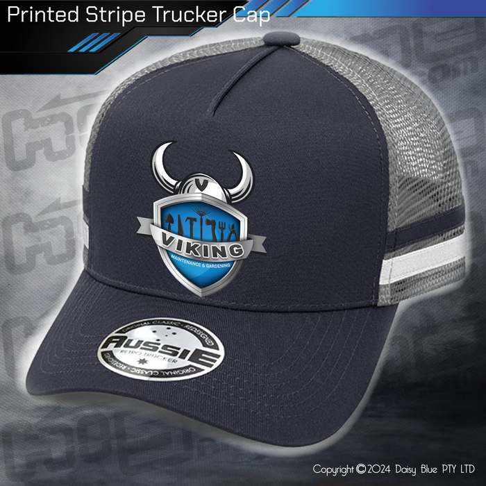 STRIPE Trucker Cap - Viking Maintenance & Gardening