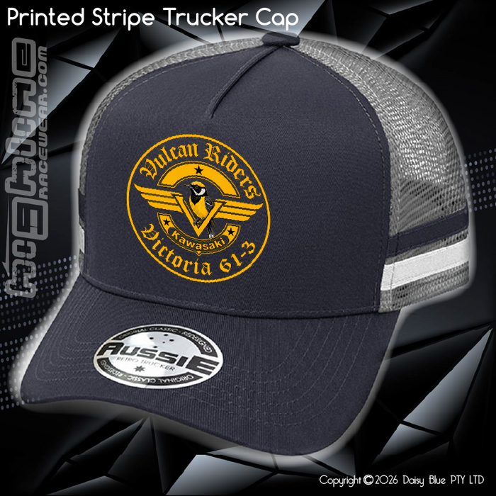 STRIPE Trucker Cap - Vulcan Riders 2024