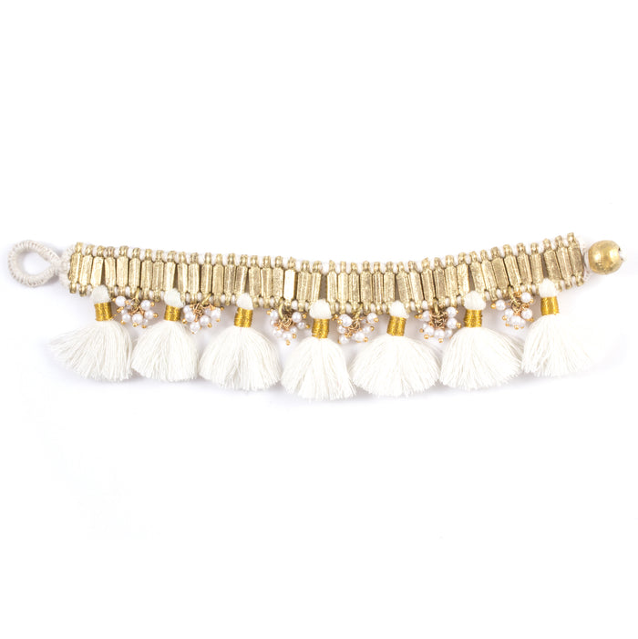 Sunshine Bracelet in White - Handmade in Egypt