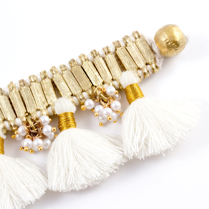 Sunshine Bracelet in White - Handmade in Egypt