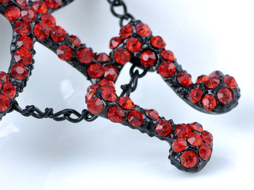 Swing Seat Ruby Red Bald Man Person Strange Pendant Necklace