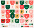 Tiny Christmas Panel  in Snow-- Tiny Christmas by Lizzy House -- Moda Fabrics