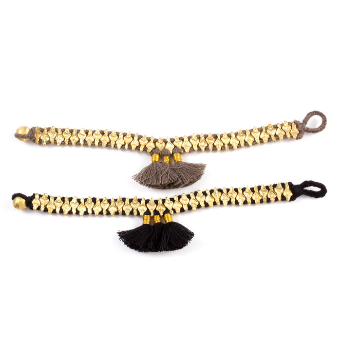 Trio Tassel Bracelet - Handmade in Egypt (Two Colors Available)