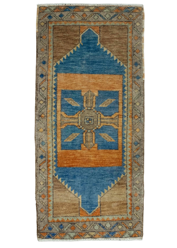 Turkish Mini Rug Oriental Hand Knotted Vintage Rug 1'6" x 3'3" #16239