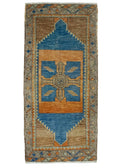 Turkish Mini Rug Oriental Hand Knotted Vintage Rug 1'6" x 3'3" #16239
