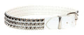 White Vinyl Black 3 Row Studded Punk Influenced Belt By Funk Plus