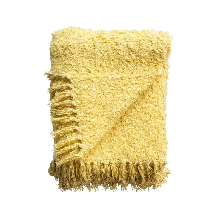 Yellow Fringe Throw