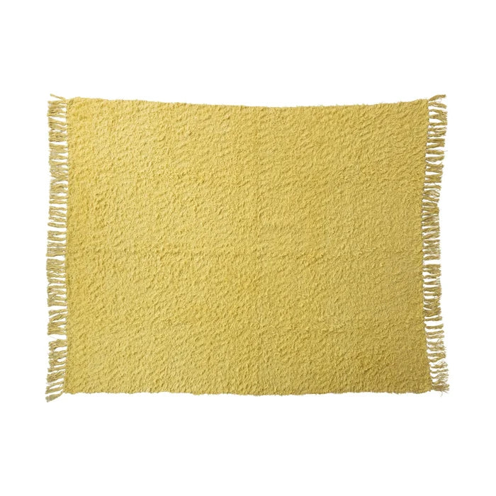 Yellow Fringe Throw