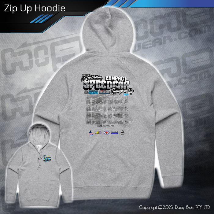 Zip Up Hoodie - Australian Compact Speedcar Championship 2025