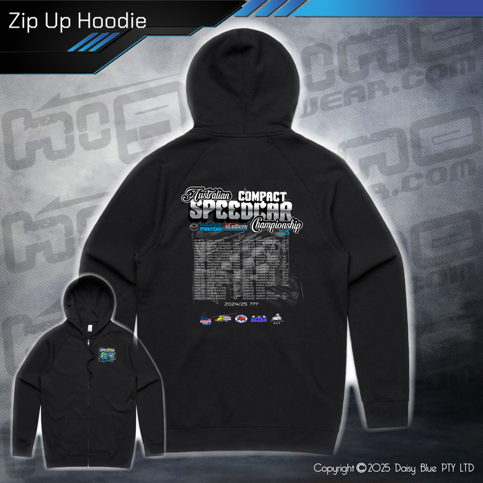 Zip Up Hoodie - Australian Compact Speedcar Championship 2025