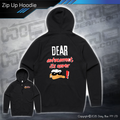 Zip Up Hoodie - Ducks Dear Autocorrect...