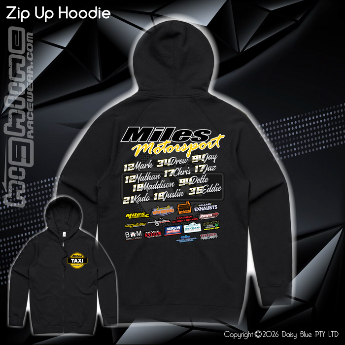 Zip Up Hoodie - Miles Motorsport