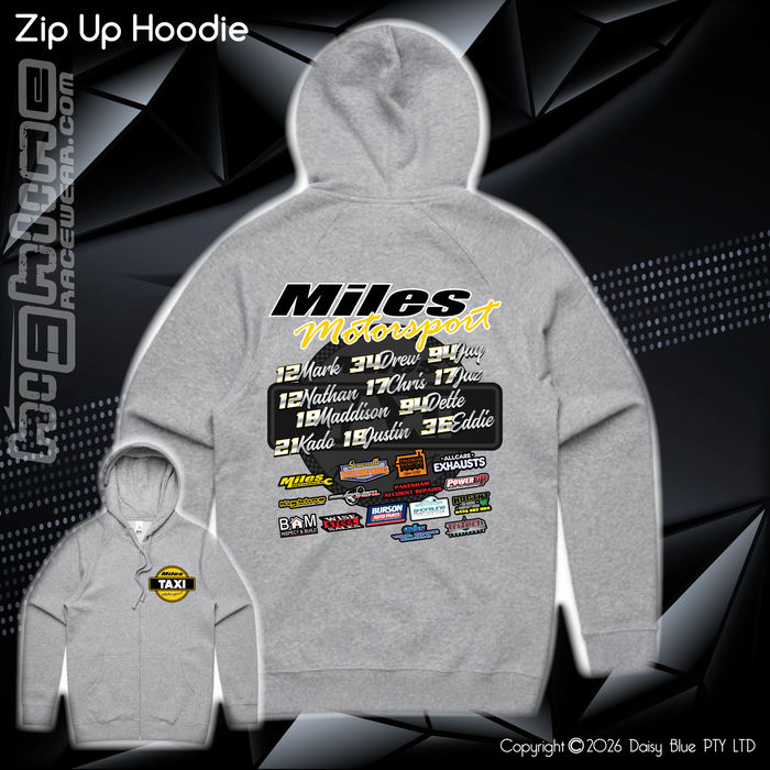 Zip Up Hoodie - Miles Motorsport