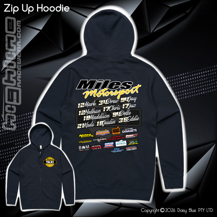Zip Up Hoodie - Miles Motorsport