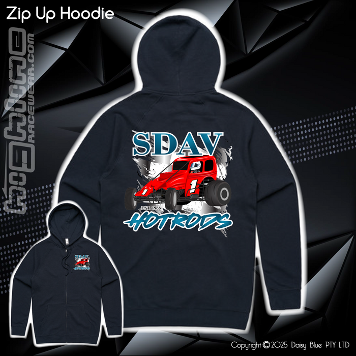 Zip Up Hoodie - SDAV Hotrods