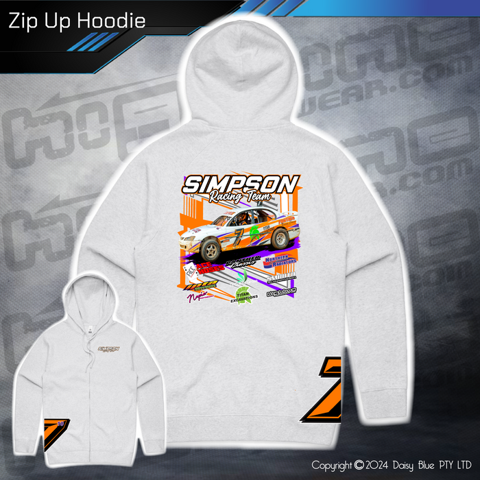 Zip Up Hoodie - Simpson Racing Team